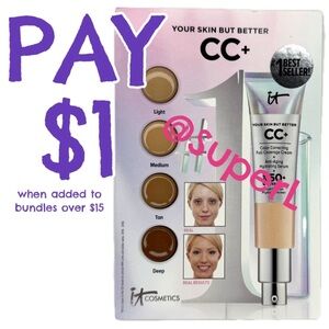 $1 NEW IT Cosmetics CC+ Cream Light Medium Tan Deep Foundation